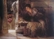 Alma-Tadema, Sir Lawrence Welcome Footsteps (mk23) oil painting